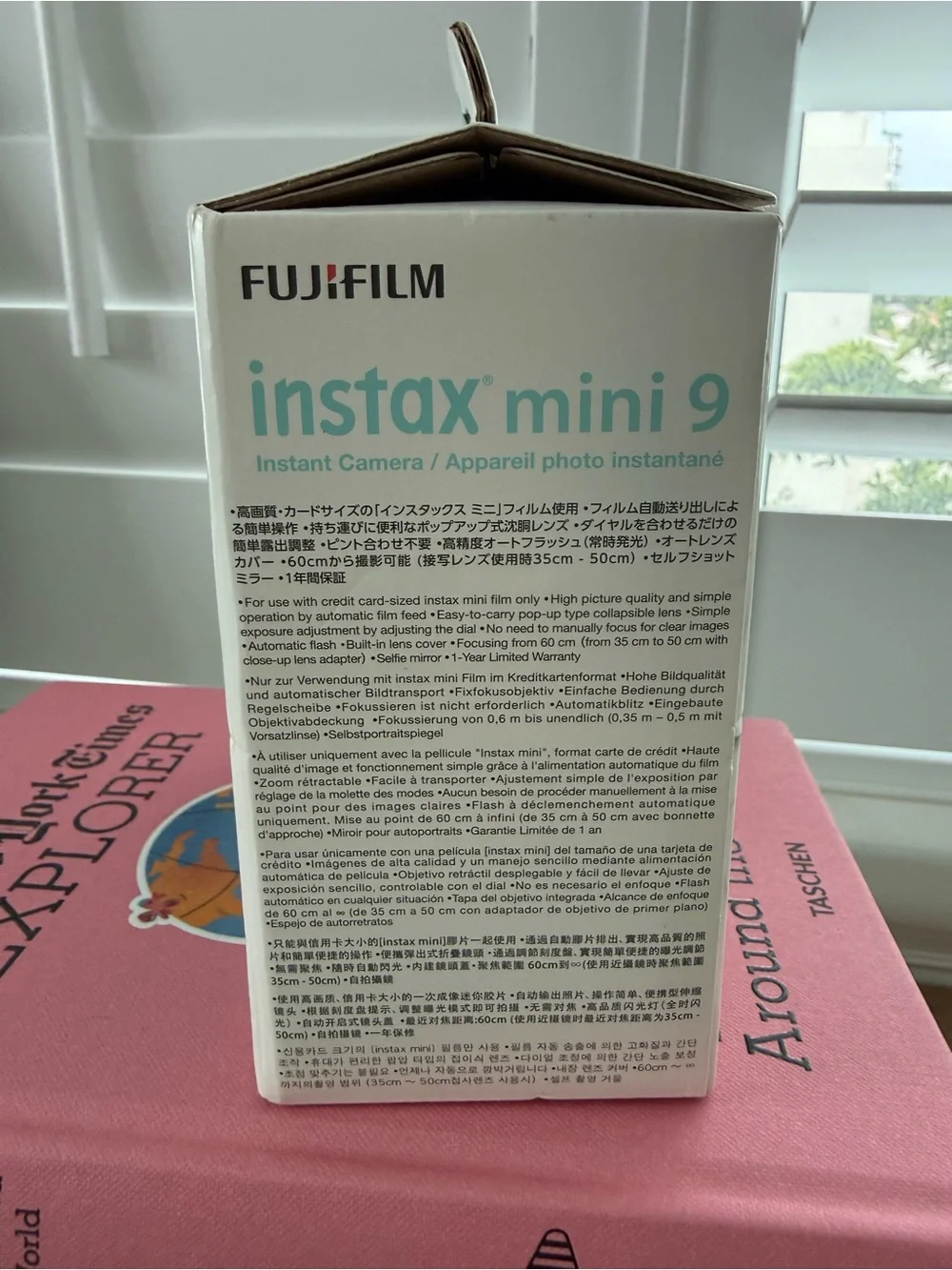 Fujifilm Instax Mini 9 Instant Camera Box - Ice Blue Packaging